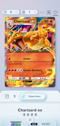 Charizard EX 4 Diamond Rare Card Pokemon Pocket Digital Trade NOT PHYSICAL CARD - Image 1