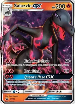Salazzle GX - SM63 - Pokemon Promo Sun & Moon Ultra Rare Card Mint - Image 1
