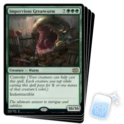 IMPERVIOUS GREATWURM X4 Double Masters 2022 Magic MTG MINT CARD - Image 1