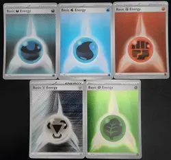 HOLO Pokemon Black Bolt & White Flare SVE Energy Card Lot NM Qty 5 - Image 1