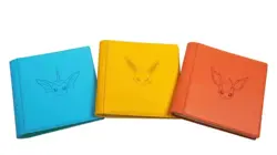 Lot 3 Pokemon S-Chinese Flareon Jolteon Vaporeon Eevee GX 480 slots Card Binder - Image 1