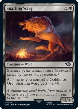 Snarling Warg 0109 MTG LTR Common NP - Image 1
