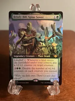 MTG Bristly Bill Spine Sower Borderless Extended Art Foil OTJ Outlaws of Thunder - Image 1