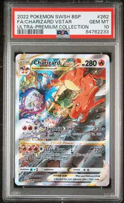 Pokemon Charizard VSTAR Ultra-Premium Coll. Full Alt Art Promo SWSH262 PSA 10 - Image 1