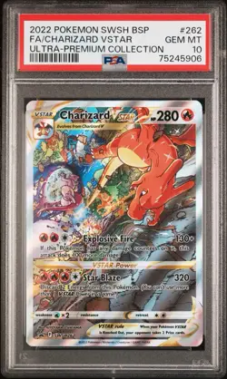 Pokemon Charizard VSTAR Ultra-Premium Coll. Full Alt Art Promo SWSH262 PSA 10 - Image 1