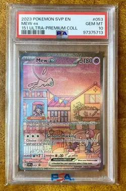 2023 POKEMON SVP EN-SV PROMO 151 ULTRA-PREMIUM COLLECTION #053 MEW EX PSA 10 - Image 1