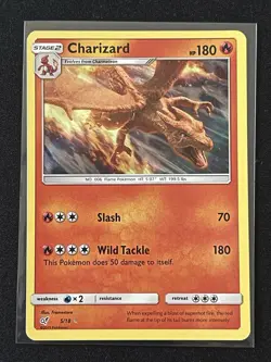 Pokemon TCG Detective Pikachu Charizard Holo Rare Card 5/18 - Image 1