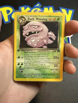 1st Edition Dark Weezing 14/82 Team Rocket 2000 Holo Rare WOTC Pokemon Card TCG - Image 1