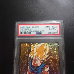 PSA10 Super Dragon Ball Heroes Bm3-Sec2 Son Goku Trading Card - Image 2