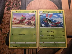 Yanma #6 & Yanmega #7 Pokemon Astral Radiance 2-Card Lot NM - Image 1