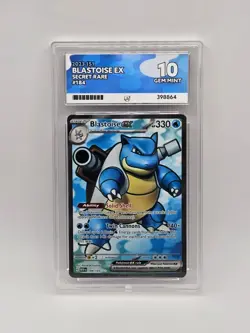 ACE 10 Blastoise EX 184/165 S&V 151 SR Holo Pokemon Card - Gem Mint - Image 1