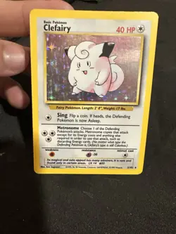 Clefairy 5/102 - Vintage 1999 Holo Rare Base Set WoTC Pokemon Card TCG Wotc - Image 1