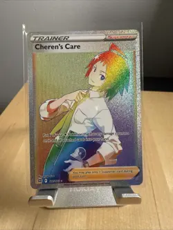 Pokemon TCG Cheren's Care Brilliant Stars Holo Card 177/172 Secret Rare - Image 1