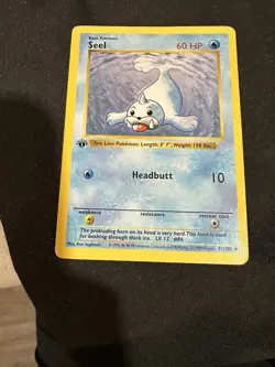 Pokemon Seel 41/102 1st Edition Shadowless Base Set Card - Image 1