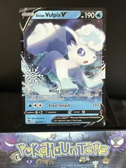 Pokemon Card Alolan Vulpix 033/195 Silver Tempest Ultra Rare Holo NM - Image 1