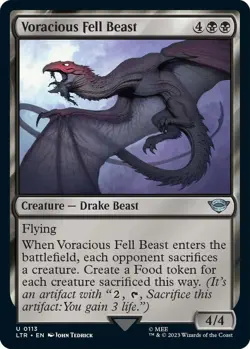 Voracious Fell Beast 0113 MTG LTR Uncommon NP - Image 1