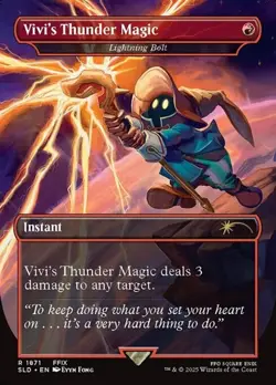 Lightning Bolt "Vivi's Thunder Magic" - Extended Art SLD NM MTG - Image 1