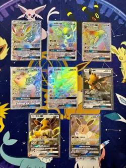IN STOCK Pokemon China Eevee Gift 8Pcs Sylveon Espeon Umbreon Leafeon Glaceon GX - Image 1
