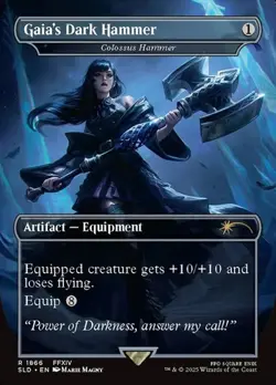 Colossus Hammer "Gaia's Dark Hammer" - Extended Art SLD NM MTG - Image 1