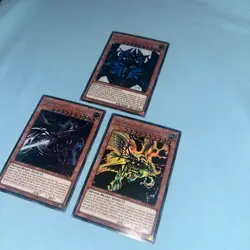 YuGiOh Egyptian God Card Set Obelisk, Slifer, Ra, TN19, Prismatic Secret Limited - Image 3