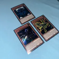 YuGiOh Egyptian God Card Set Obelisk, Slifer, Ra, TN19, Prismatic Secret Limited - Image 4