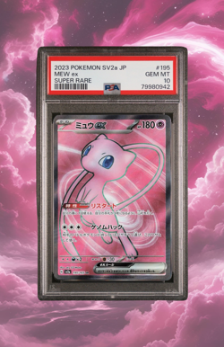 PSA 10 Mew ex 195/165 SR Super Rare 151 sv2a 2023 Japanese Pokemon Card GEM MINT - Image 1