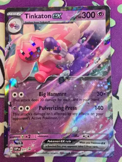 Pokemon Tinkaton EX SVP 031 Scarlet Violet Black Star Promo Card - Image 2