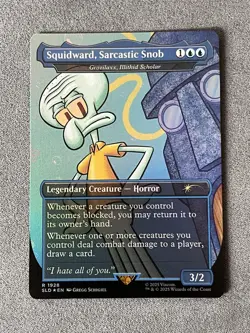 MTG - Squidward, Sarcastic Snob -Borderless Rainbow Foil - Secret Lair -SLD 1928 - Image 1