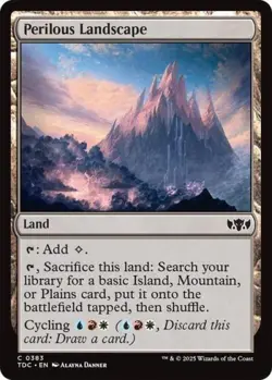 Perilous Landscape - Light Play MTG Commander: Tarkir: Dragonstorm - Image 1