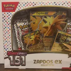 Pokemon TCG Scarlet & Violet 151 Zapdos EX Collection Brand New Factory Sealed - Image 2