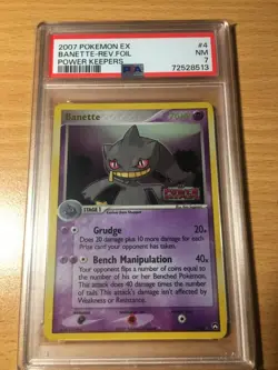 Banette rev foiil - Power keepers 2007 Pokemon EX - PSA 7 - Image 1