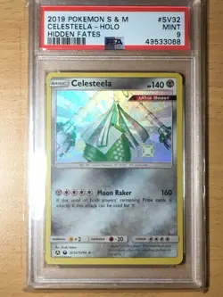 PSA9 Shining Celesteela 2019 Sun Moon holo Hidden fates Pokemon - Image 1