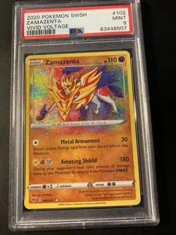 PSA 9 zamazenta vivid voltage swsh 2020 Pokemon - Image 1