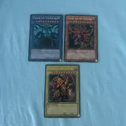 YuGiOh Egyptian God Cards Set: Obelisk, Slifer, Ra YGLD-ENG01-03 Limited Edition - Image 2