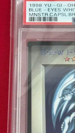 PSA 9 Mint 1998 Blue Eyes White Dragon Promo YuGiOh Card Japanese Vintage Rare - Image 2