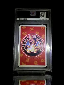 1996 POKEMON RED POKER CARD #004 CHARMANDER PSA 10 GEM MINT ACE OF CLUBS - Image 2