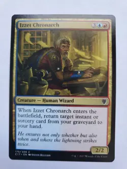 MTG Magic The Gathering Card Izzet Chronarch Creature Human Wizard Blue Red - Image 1