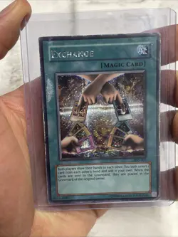 Yugioh! Exchange - EDS-001 - Secret Rare - Unlimited Holo Card MP Vintage Vtg - Image 1