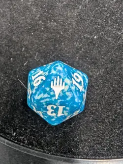 Mtg Planeswalker Symbol Spindown Die WotC Black Blue Green Red Sparkles - Image 1