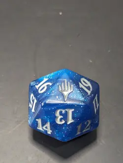 Mtg Planeswalker Symbol Spindown Die WotC Black Blue Green Red Sparkles - Image 2