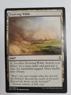 MTG Magic The Gathering Card Evolving Wilds Land Amonkhet 2017 - Image 1