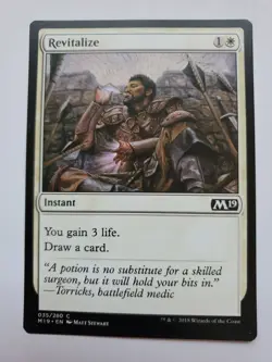 MTG Magic The Gathering Card Revitalize Instant White M19 - Image 1