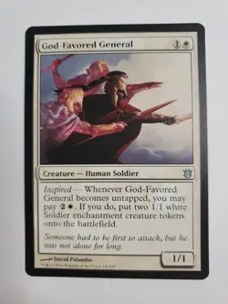 MTG Magic The Gathering Card God-Favored General Creature Human Soldier White - Image 1