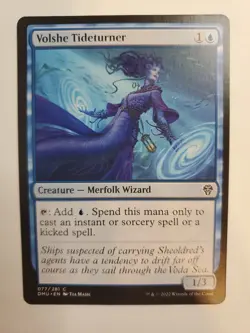 MTG Magic The Gathering Card Volshe Tideturner Creature Merfolk Wizard Blue - Image 1