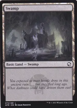 4 CARD ADVENTURES IN THE FORGOTTEN REALMS..SWAMP..MTG..NRMT NP..BASIC LAND - Image 4