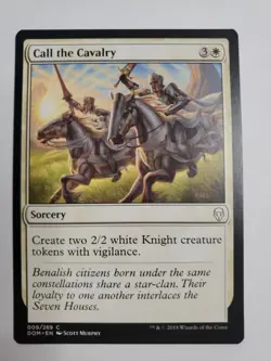 MTG Magic The Gathering Card Call the Cavalry Sorcery White Dominaria 2018 - Image 1