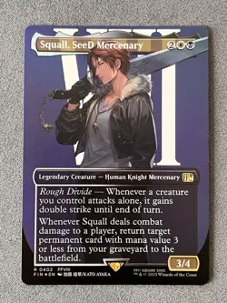 MTG - Squall, SeeD Mercenary - FOIL Borderless - Final Fantasy - FIN 0402 - Image 2