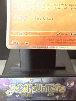 Pokemon Card Growlithe SVP 024 Cosmos Holo With HD GALAXY Swirl Near Mint - Image 4