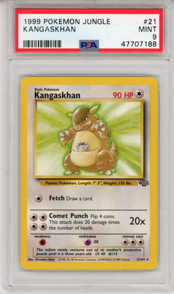 1999 POKEMON JUNGLE KANGASKHAN- PSA 9 - #21 21/64 GENUINE - Image 1