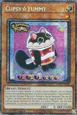 Yugioh JUSH-EN016 Cupsy☆Yummy Starlight Rare 1st Edition MINT - Image 1